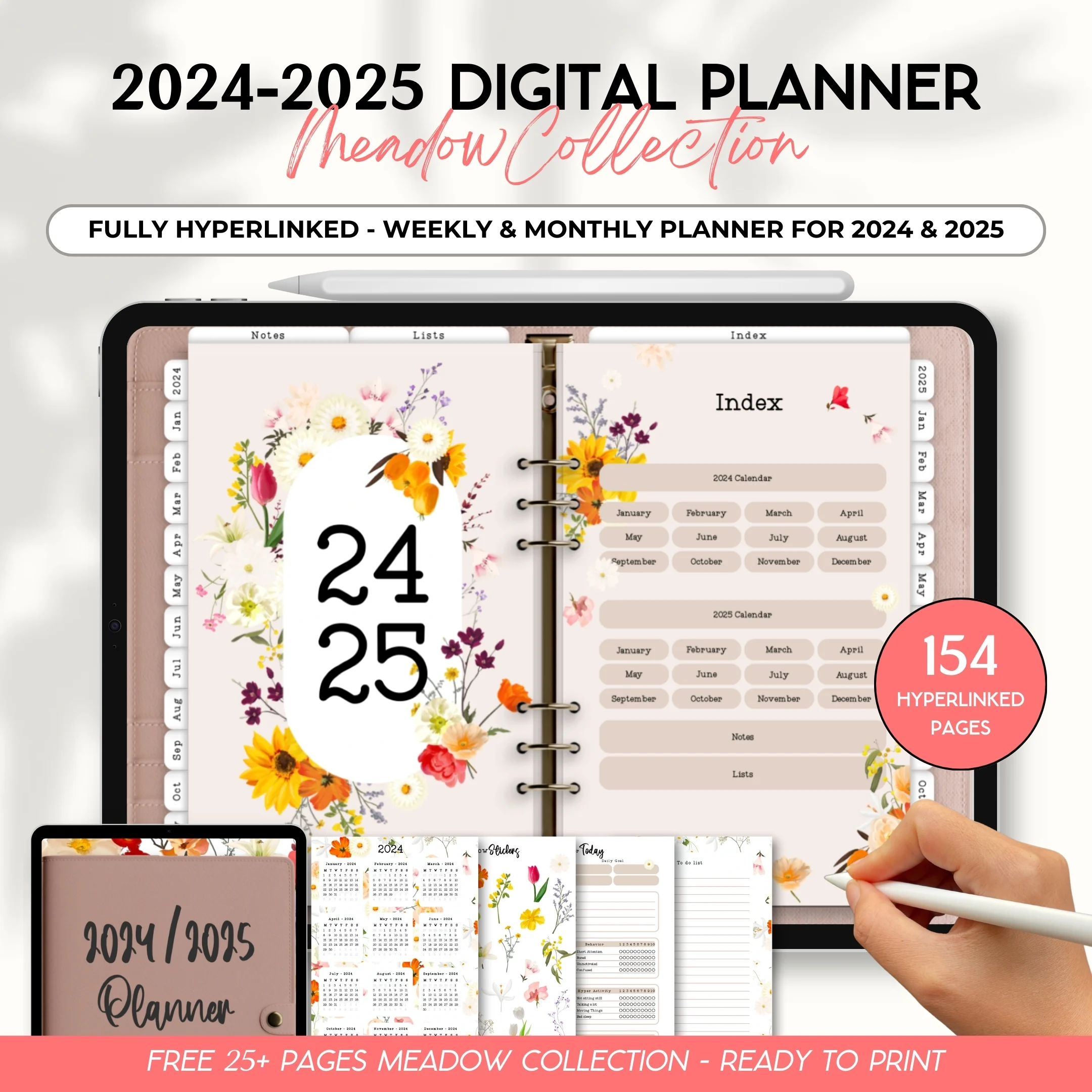 digital planner meadow