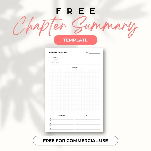 FREE Chapter Summary – Printable