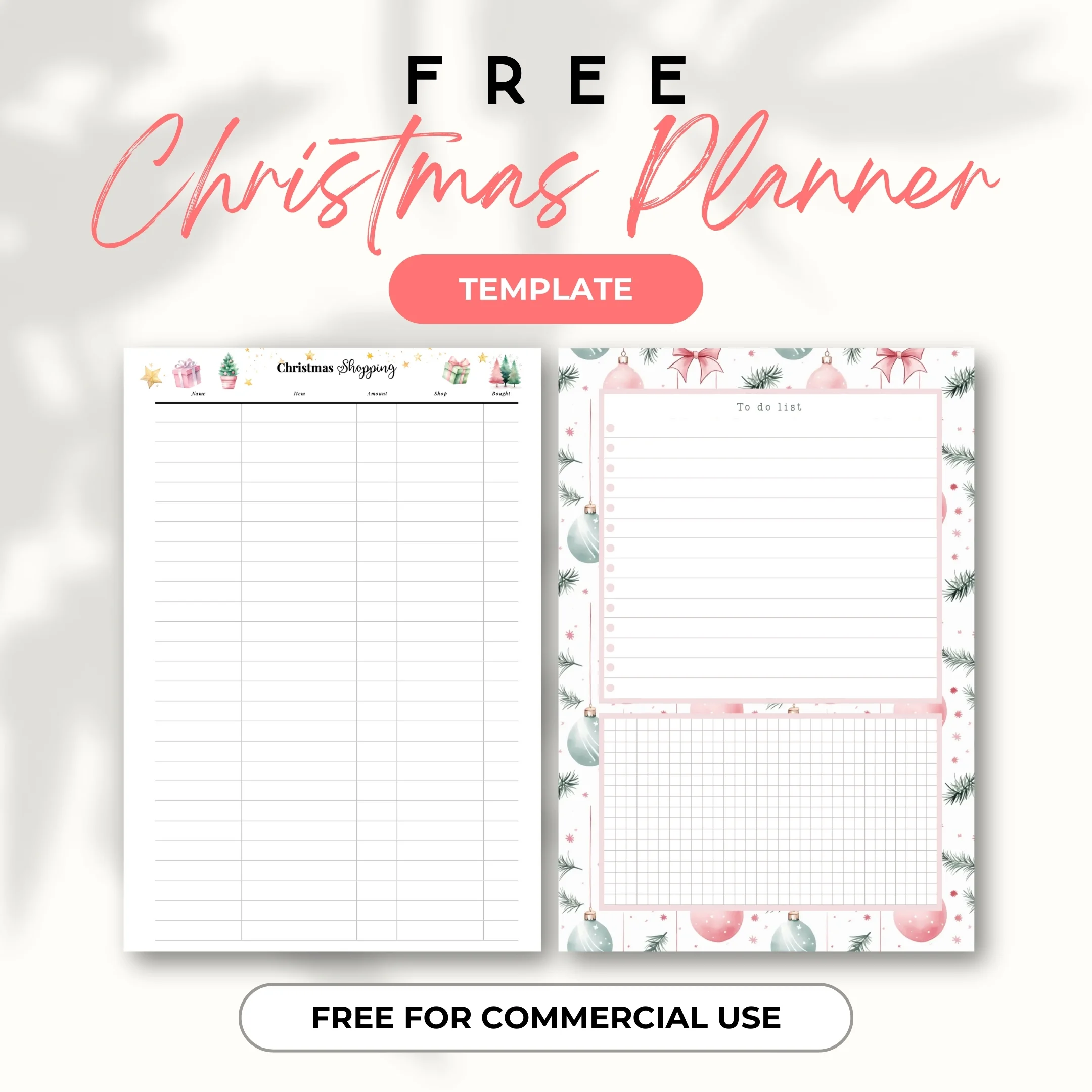 free christmas planner