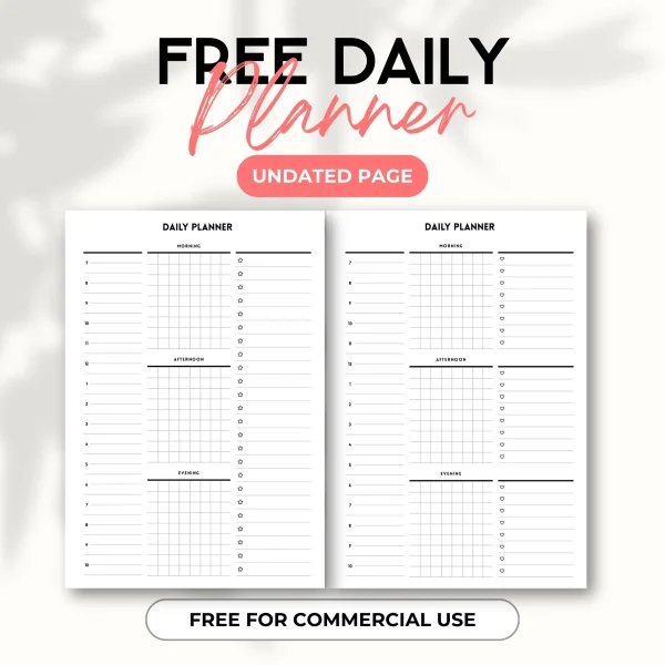 FREE Daily Planner 1 – Printable