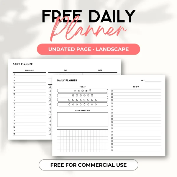 FREE Daily Planner 2 – Printable