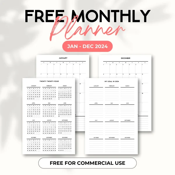 FREE 2024 Monthly Planner 2 – Printable