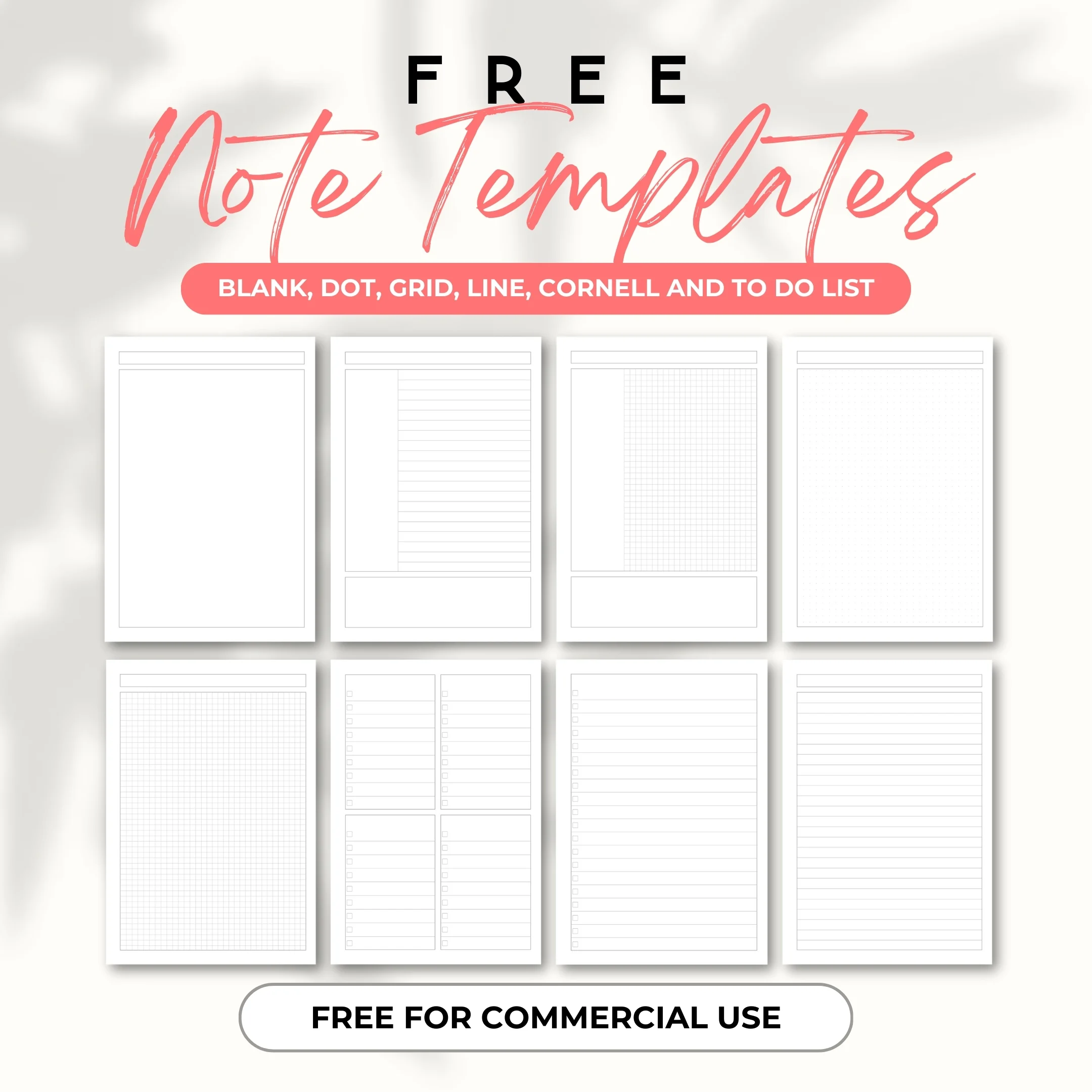 free note templates 2