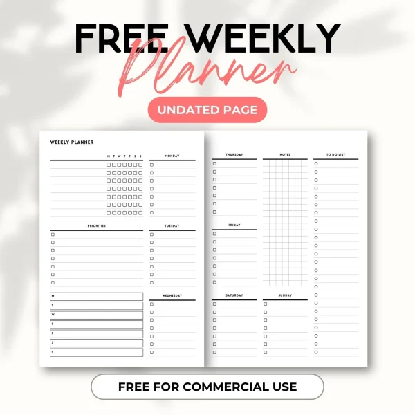 FREE Weekly Planner 2 – Printable